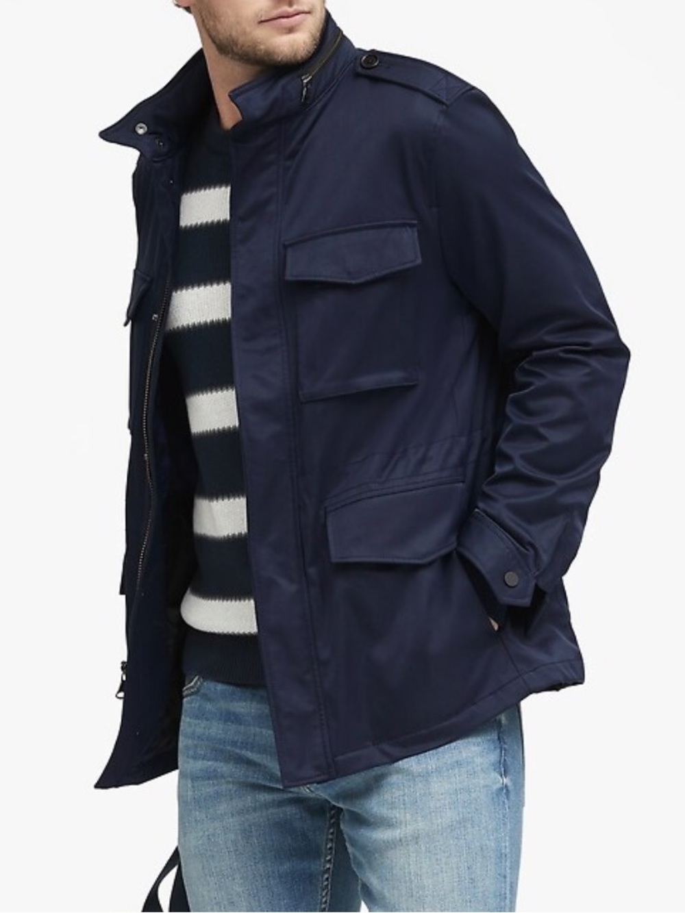 Banana Republic Olive Green Military Field Jacket